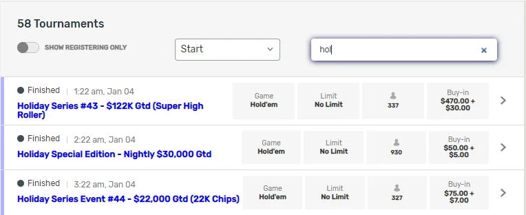 New Poker feature